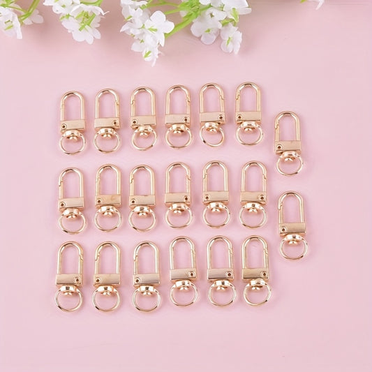 20pcs Metal Lobster Claw Clasps Keychain Swivel Lanyards Trigger Snap Hooks