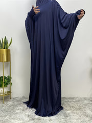  Casual Abaya Dress Women's Plus Solid Long Sleeve Maxi Dress