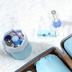 Travel Makeup Bag Waterproof Barrel Shape Cosmetic Bag for Women