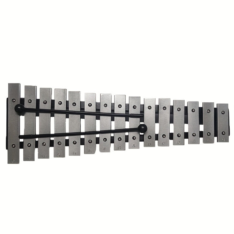 15 Note Silvery Metal Glockenspiel Music Instrument Percussion