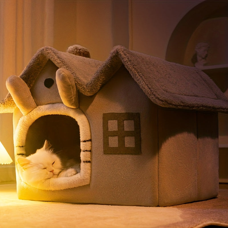 Warm & Comfy Cat Bed - Foldable Design
