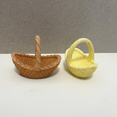 Resin Dollhouse Basket for Gardening Scenes and Decorative Props