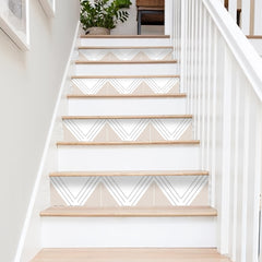 Scandi Vinyl Stair Sticker Peel Stick Waterproof Riser