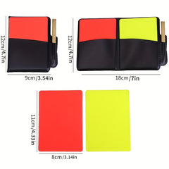 Referee Toolkit Set - Wallet Notebook with Red and Yellow Cards