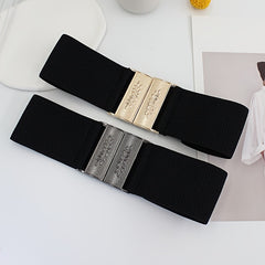 Vintage Elastic Belt for Women Sweater Dresses Wide Waist Cover