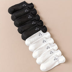 10 Pairs Cartoon Print Low Cut Ankle Socks Women's Stockings & Hosiery