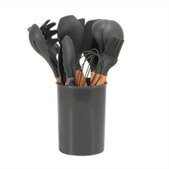 12pcs Silicone Utensil Set Non Stick Kitchen Cooking Spatula Spoon