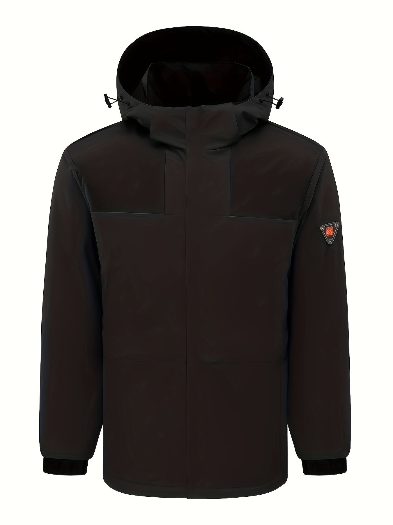 Men's Smart Heating Detachable Hooded Jacket Windproof Warm Outdoor Coat