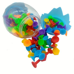 Suction Cup Building Toys Set for Kids with Storage Eggshell