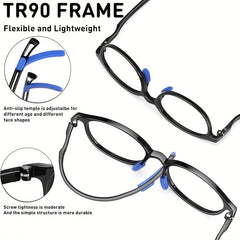 Light Blocking TR90 Frame Glasses UV Anti Eyestrain Sports Glasses Boys
