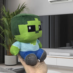 Green Sitting Zombie Plush Toy Soft & Durable Fabric Stuffed Animal
