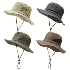 Outdoor Sunshade Bucket Hat Mesh Breathable Unisex Sun Hats Lightweight