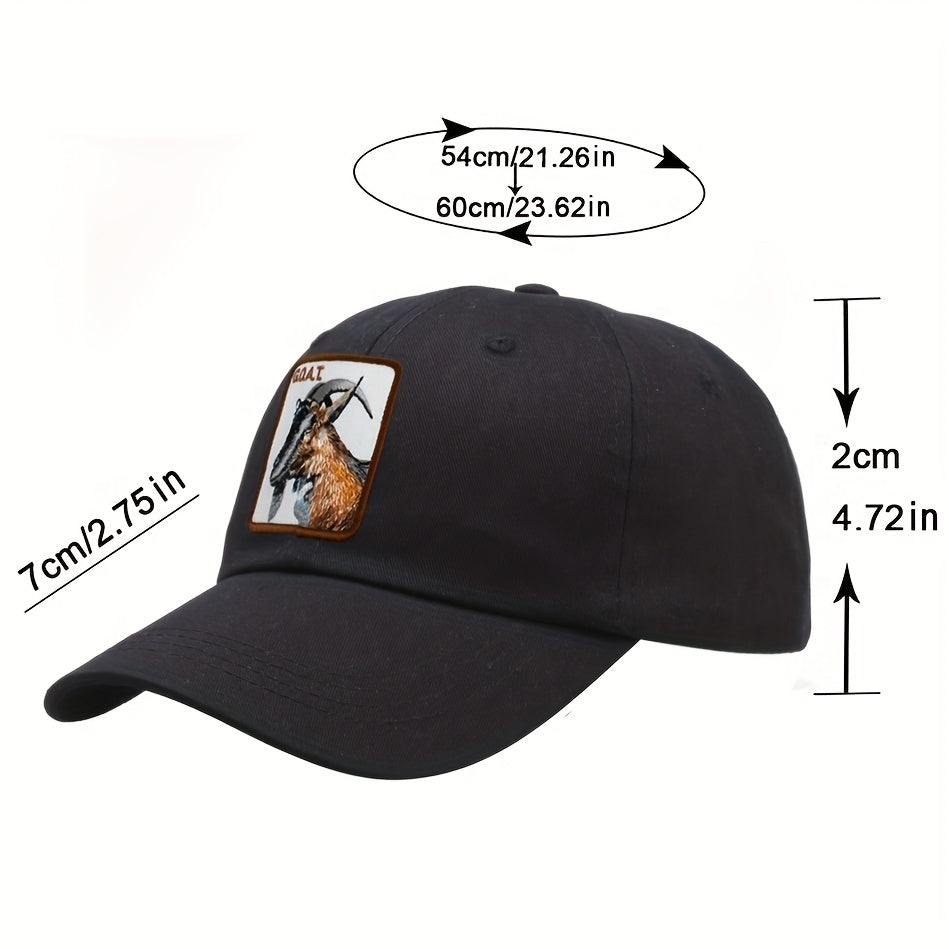 Unisex Animal Pattern Embroidery Baseball Cap SunShade Trucker Cap
