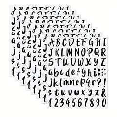 576-Piece Graduation Cap Vinyl Sticker Decals, Self-Adhesive Letters & Numbers