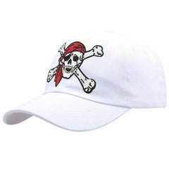 Skull Embroidered Baseball Cap Sun Protection Visor