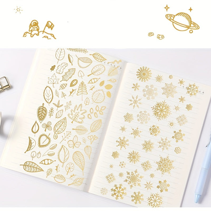 Bronzing Snowflake Star Stickers 80pcs - 8 Styles Starry Sky Constellations