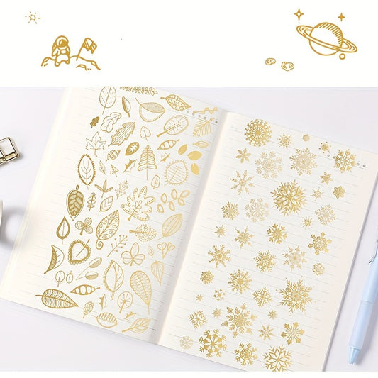 Bronzing Snowflake Star Stickers 80pcs - 8 Styles Starry Sky Constellations