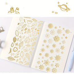 Bronzing Snowflake Star Stickers 80pcs - 8 Styles Starry Sky Constellations