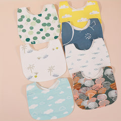 3pcs Set Random Fabric Baby Bibs Infant Bandana For Boys Girls Soft Feeding Bibs