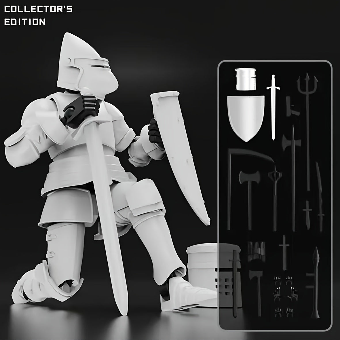 Mechanical Medieval Knight Toy Model Kit with Accessories