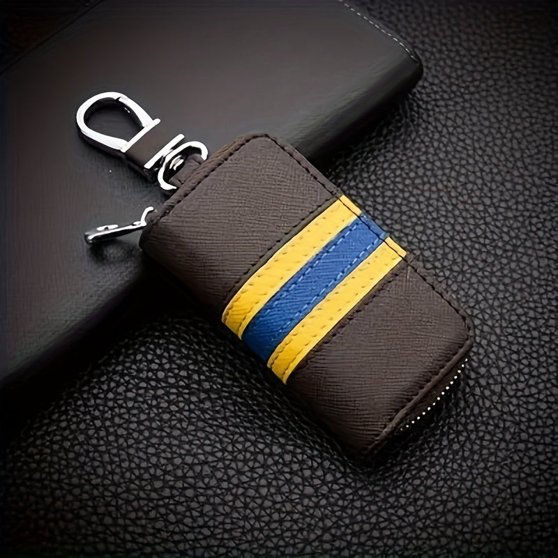Car Key Bag Three Stripe Car Protection Case Zipper Wallet