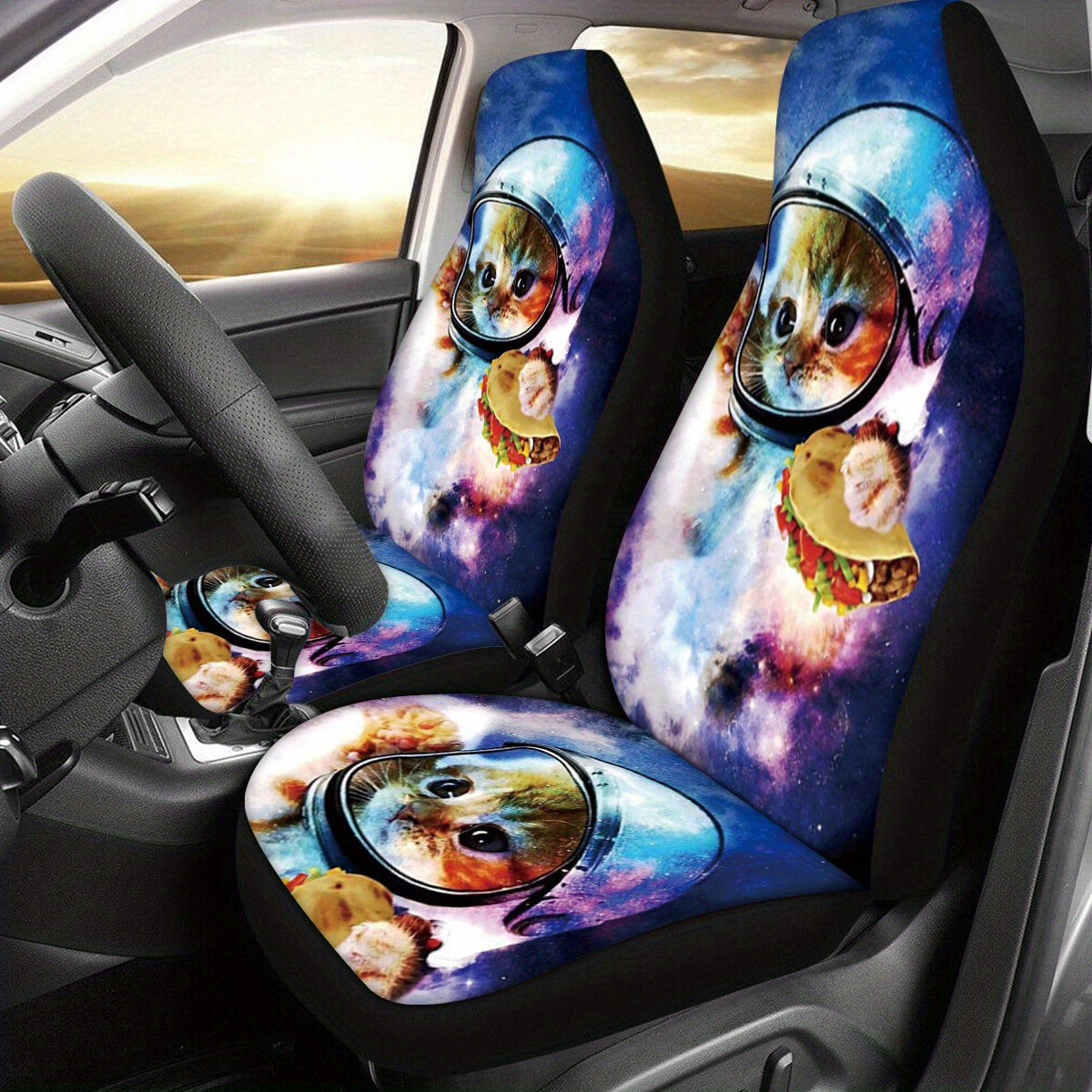 Kitten Print Car Seat Cover