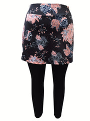  Floral Print Tennis Leggings With Pockets