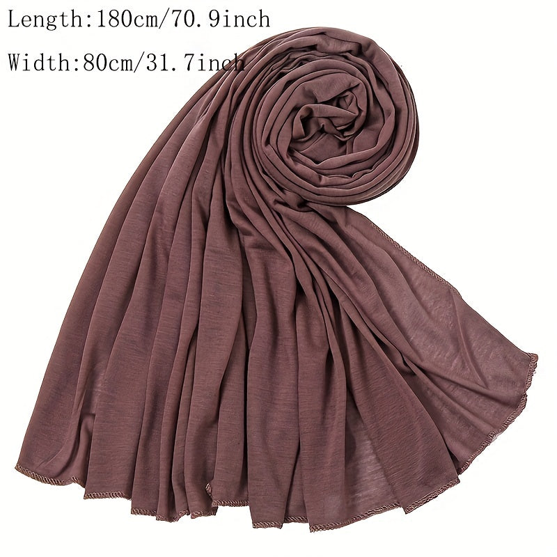 Solid Bandana Women Sweater Bandana Scarf Long Turban Head Wrap