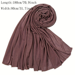 Solid Bandana Women Sweater Bandana Scarf Long Turban Head Wrap