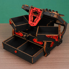 3D Wooden Puzzle Music Jewelry Box with 3D Musical Instruments DIY Assembly Kit