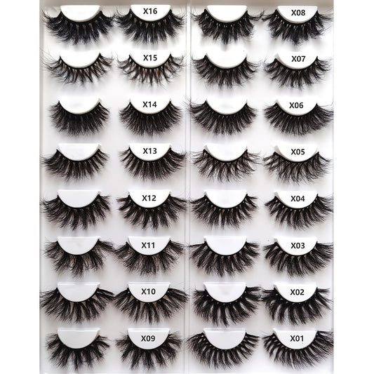 Soft and Natural 3D Mink False Eyelashes Bulk Pack with Carrying Case