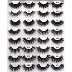 Soft and Natural 3D Mink False Eyelashes Bulk Pack with Carrying Case