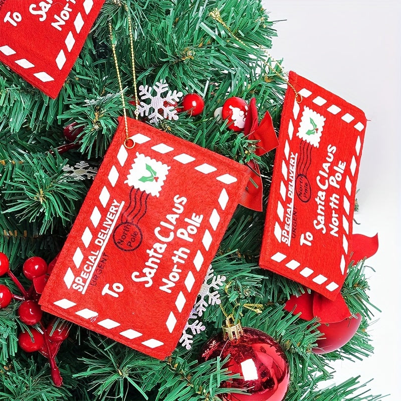 Christmas Felt Envelope Pendant Red Gift Bag