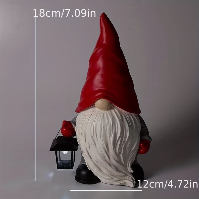 Christmas Red Dwarf Lantern Garden Elf Decoration