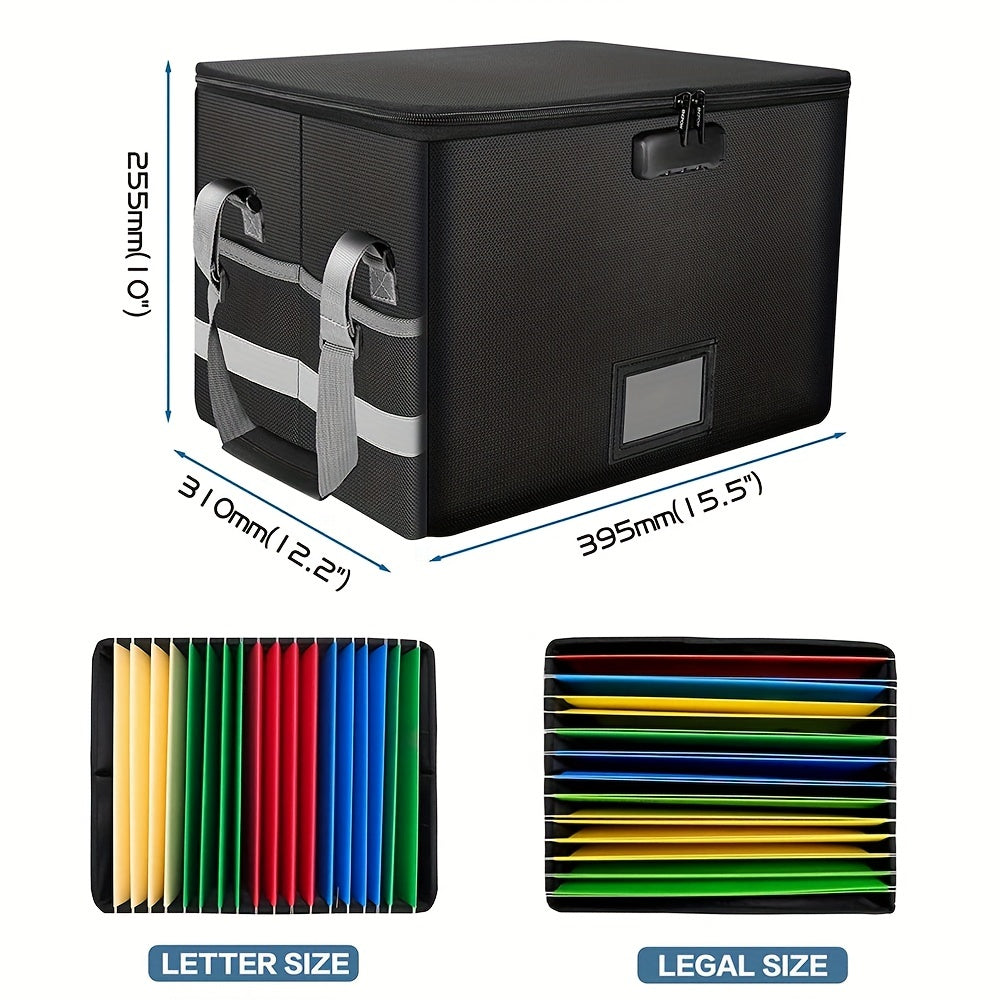 Fireproof Storage Box With Lock Anti Static Box Portable Home Office Storage