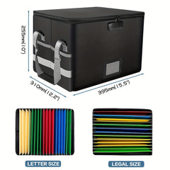 Fireproof Storage Box With Lock Anti Static Box Portable Home Office Storage