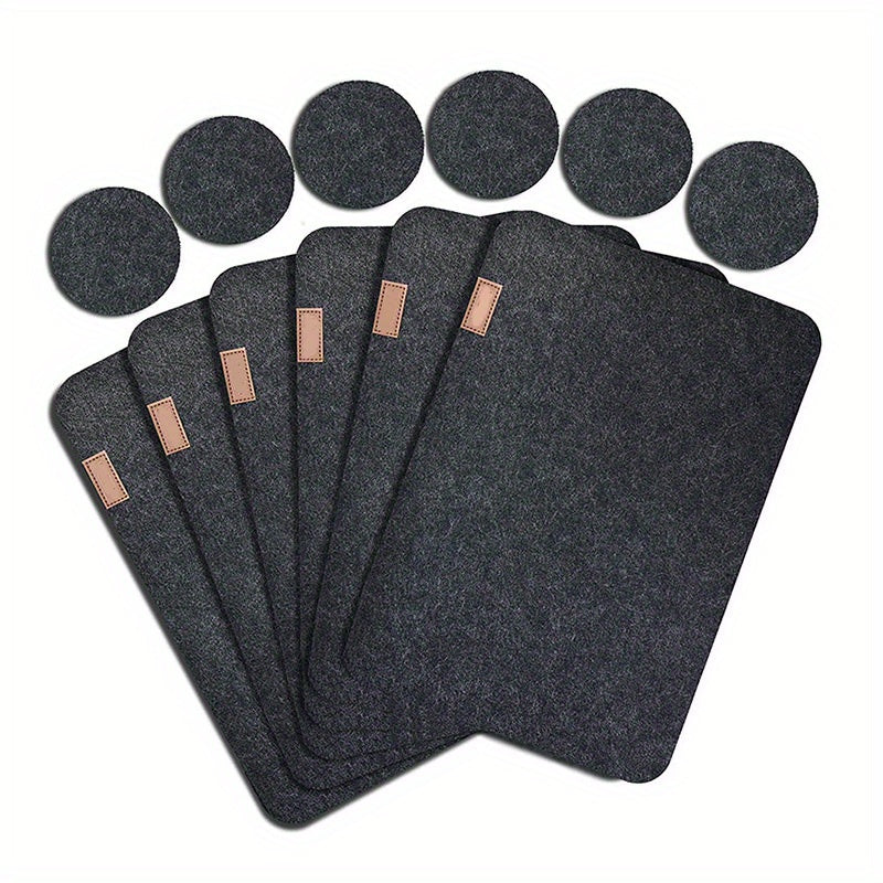 3pcs Felt Placemat Set with Coaster & Fork Bag