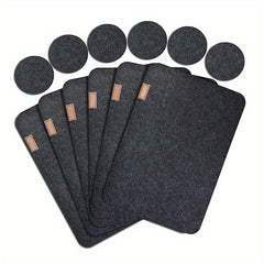 3pcs Felt Placemat Set with Coaster & Fork Bag