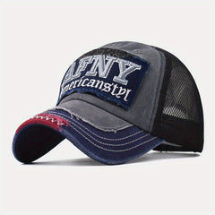 AFNY Letter Mesh Baseball Cap Vintage Sports Hat Summer Visor