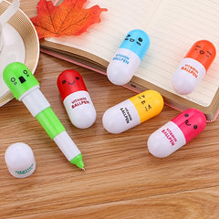 6pcs 0.5mm Retractable Ballpoint Pen Cartoon Pen School Stationery