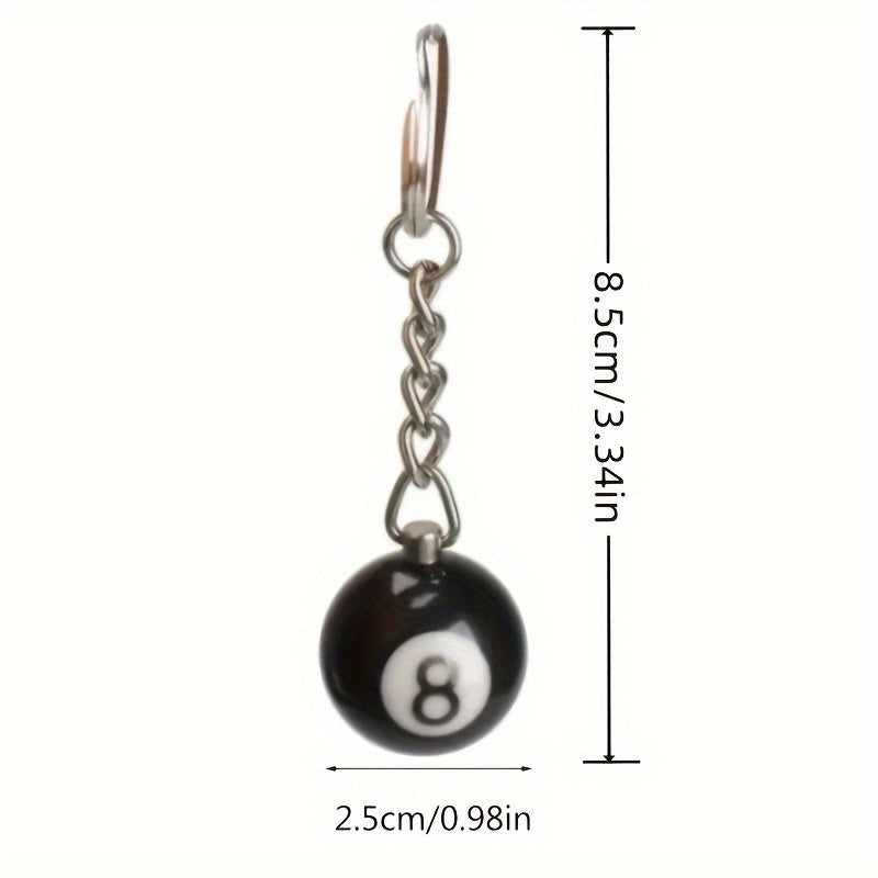 Mini Billiards Shaped Keychain Colorful Small Ball Keychain Hanging Decoration