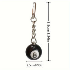 Mini Billiards Shaped Keychain Colorful Small Ball Keychain Hanging Decoration