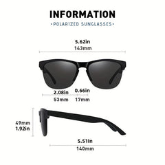 Polarized Half Frame Sports Sunglasses for Driving