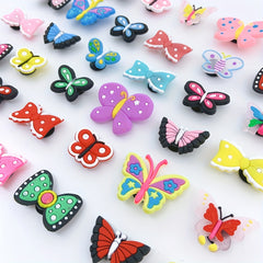 30pcs Butterfly Shoe Charm Resin Shoe Buckle Clogs DIY Accessories