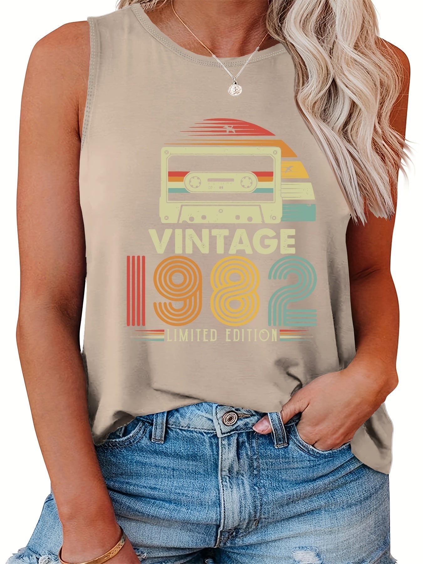  Women's Graphic Print Tank Top