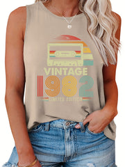  Women's Graphic Print Tank Top