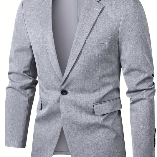 Satin Lapel Business Casual Men's Blazers