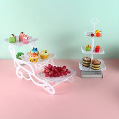 3 Tier Cupcake Stand Dessert Plates Mini Cakes Display Tower
