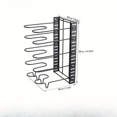 Adjustable Pot Rack Organizer Kitchen Shelves Pot Storage Rack