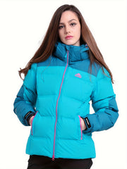 Women's Winter Hooded Puffer Coat - Thermal Sports Coat